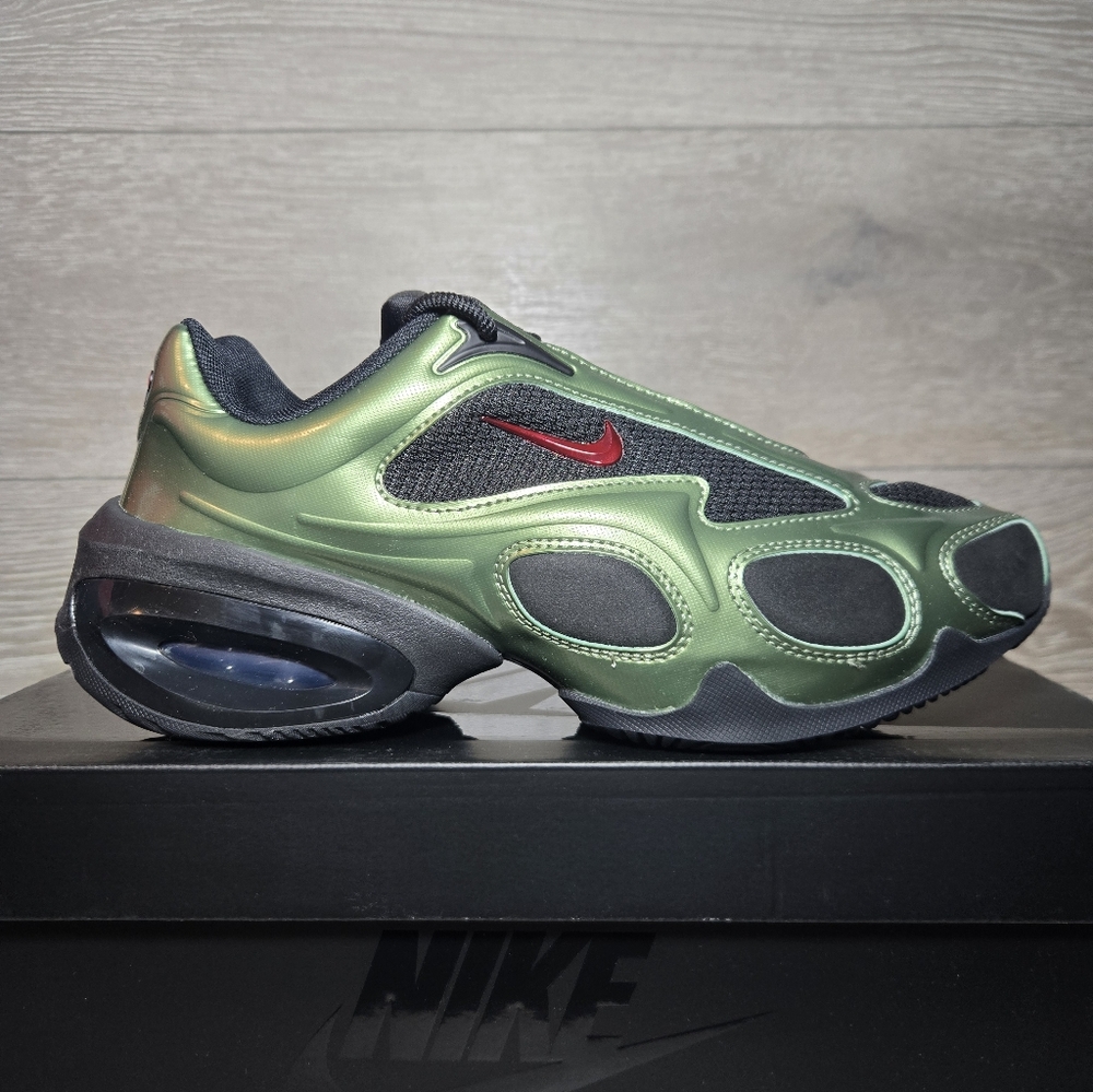 Nike Air Max Muse Black University Red Oil Green Women's Size 8.5 New FV1920-004